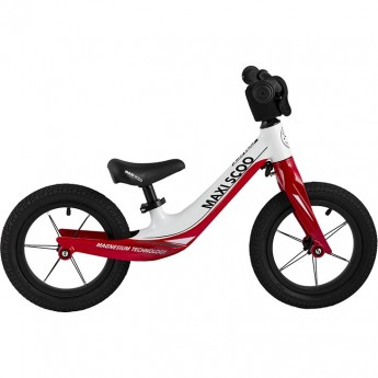 Беговел детский MAXISCOO "COMET" (2022), Делюкс Плюс, надувные Колеса 12", красный с белым