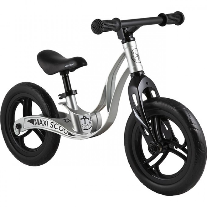 Детский Беговел MAXISCOO ROCKET Стандарт Плюс, Серебро, с Корзиной (2022) MSC-R1219-BS