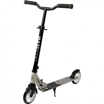 Детский Самокат MAXISCOO "POND", Серый, с Корзиной (2023)