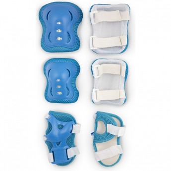 Набор MAXISCOO защиты детский: наколенники, налокотники, защита запястья, размер M, голубой