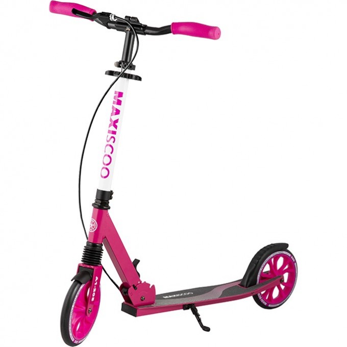 Самокат 2-х колесный MAXISCOO "A1-205A" (2022), с ручным тормозом, розовый MSC-A205A-1P