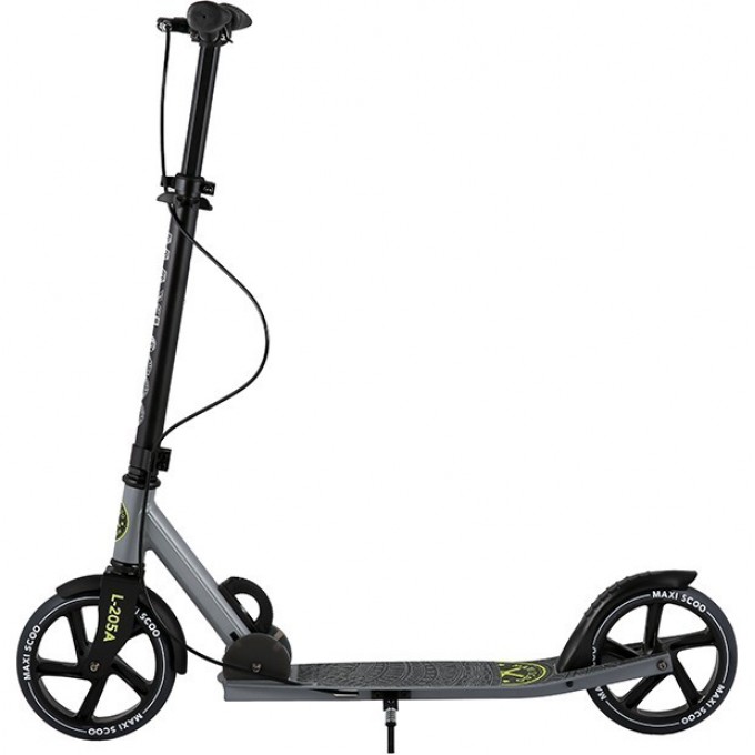 Самокат 2-х колесный MAXISCOO "L-205A" (2021), складной, с ручным тормозом, серый MSC-L205A-G