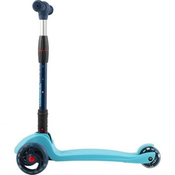 Самокат 3-х колесный MAXISCOO "BABY DELUX" (2020), складной, со светящимися колесами, голубой