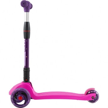Самокат 3-х колесный MAXISCOO "BABY DELUX" (2020), складной, со светящимися колесами, розовый