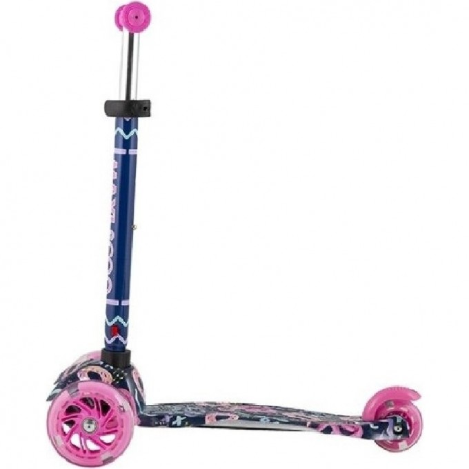 Самокат 3-х колесный MAXISCOO "BABY" (2021), со светящимися колесами, фламинго MSC-B082008