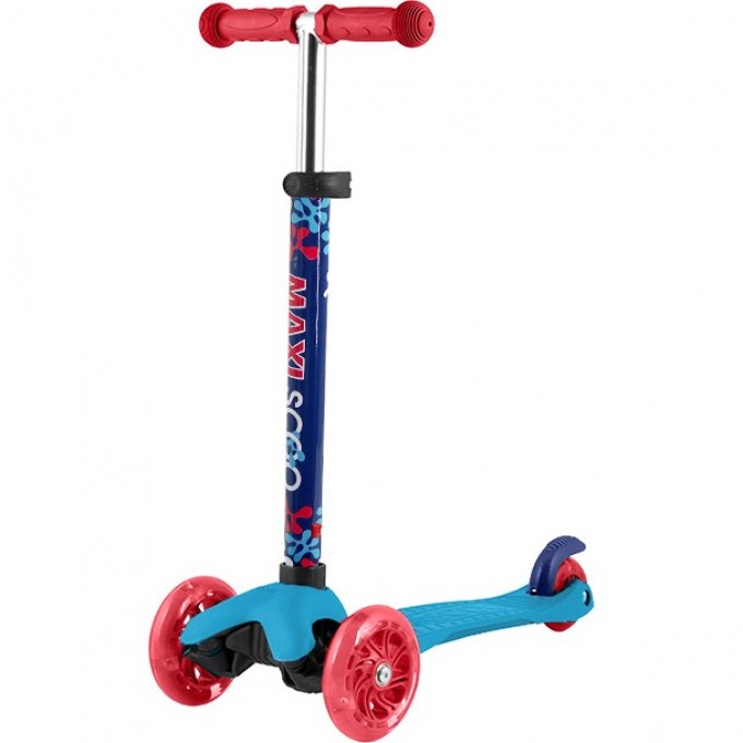 Самокат 3-х колесный MAXISCOO "BABY" (2022), со светящимися колесами, голубой MSC-B072105