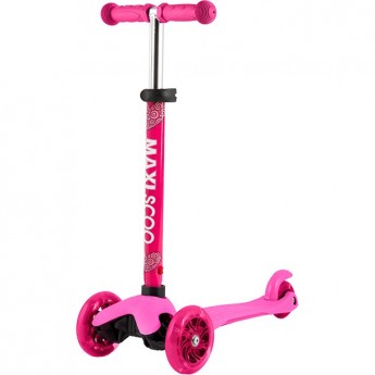 Самокат 3-х колесный MAXISCOO "BABY" (2022), со светящимися колесами, розовый