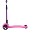 Самокат 3-х колесный MAXISCOO "JUNIOR DELUX" (2020), складной, со светящимися колесами, розовый MSC-J081901D