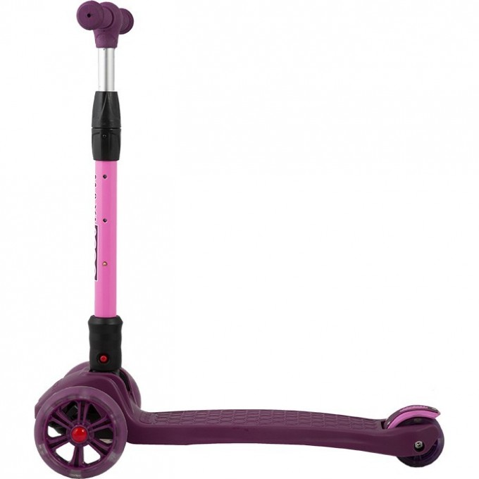 Самокат 3-х колесный MAXISCOO "JUNIOR DELUX" (2020), складной, со светящимися колесами, вишня MSC-J081909D