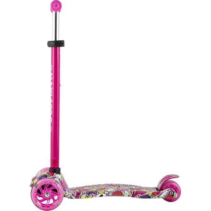 Самокат 3-х колесный MAXISCOO "JUNIOR" (2021), со светящимися колесами, единорог MSC-J082008