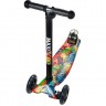 Самокат 3-х колесный MAXISCOO "JUNIOR" (2021), со светящимися колесами, радуга MSC-J081910