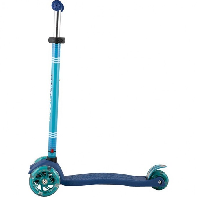 Самокат 3-х колесный MAXISCOO "JUNIOR" (2021), со светящимися колесами, синий MSC-J082003