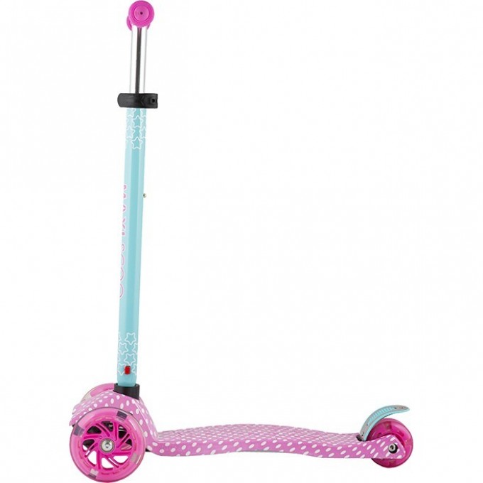 Самокат 3-х колесный MAXISCOO "JUNIOR" (2021), со светящимися колесами, точки MSC-J082007