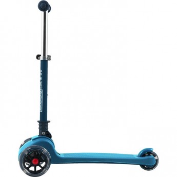 Самокат 3-х колесный MAXISCOO "Mini", складной, со светящимися колесами, голубой