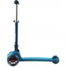 Самокат 3-х колесный MAXISCOO "Mini", складной, со светящимися колесами, голубой MSC-081902M