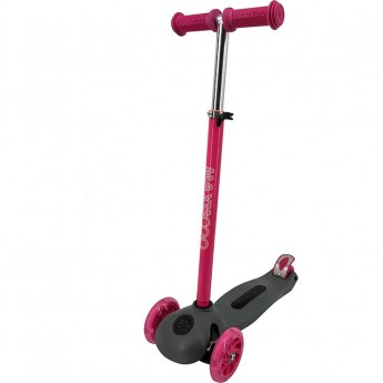 Самокат 3-х колесный MAXISCOO "NEXT +" (2023), со светящимися колесами, розовый
