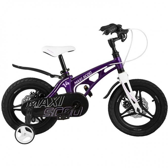 Велосипед 2-х колесный детский MAXISCOO "COSMIC" (2022), Делюкс Плюс, 14", фиолетовый MSC-C1417D