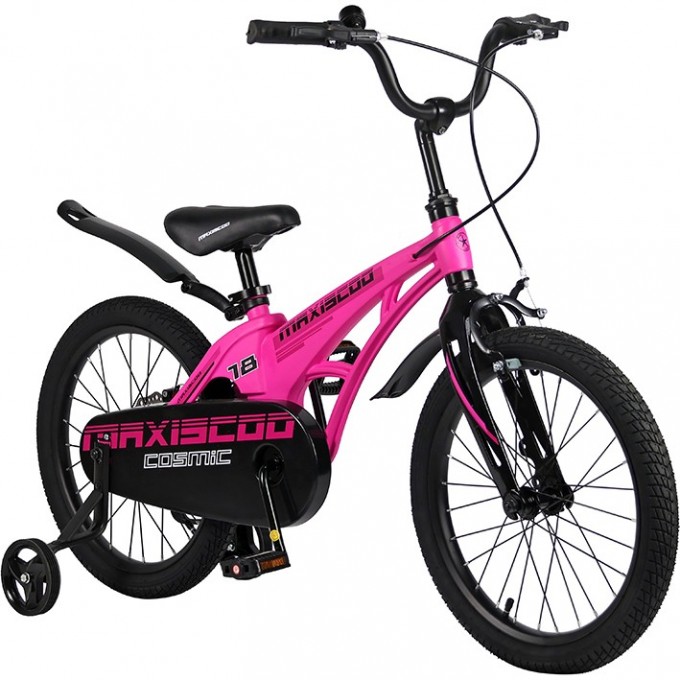Велосипед 2-х колесный детский MAXISCOO "COSMIC" (2023), Стандарт, 18", розовый матовый MSC-C1825