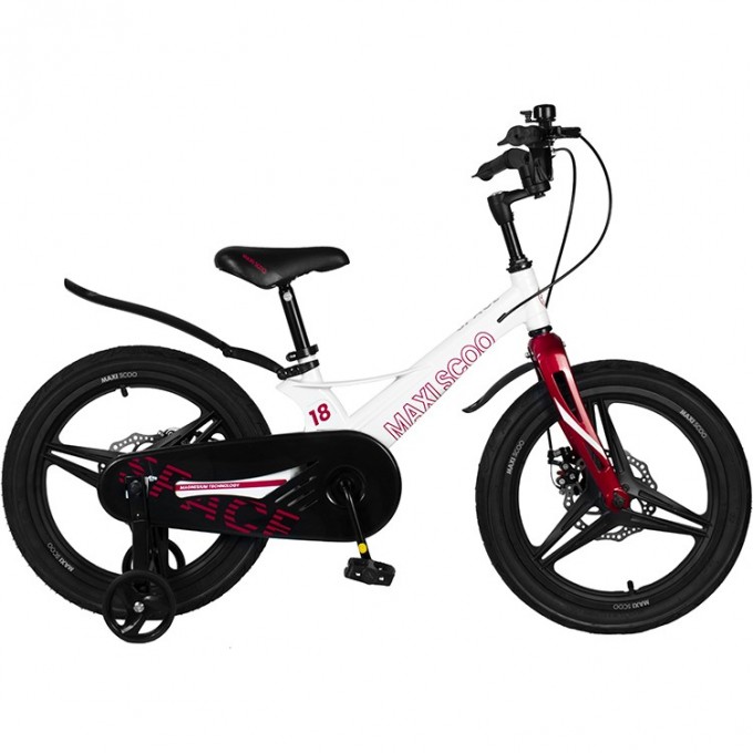 Велосипед 2-х колесный детский MAXISCOO "SPACE" (2022), Делюкс, 18", белый жемчуг MSC-S1812D