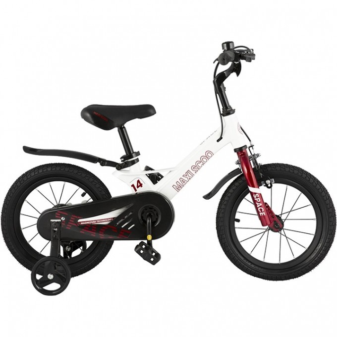 Велосипед 2-х колесный детский MAXISCOO "SPACE" (2022), Стандарт Плюс, 14", белый жемчуг MSC-S1412