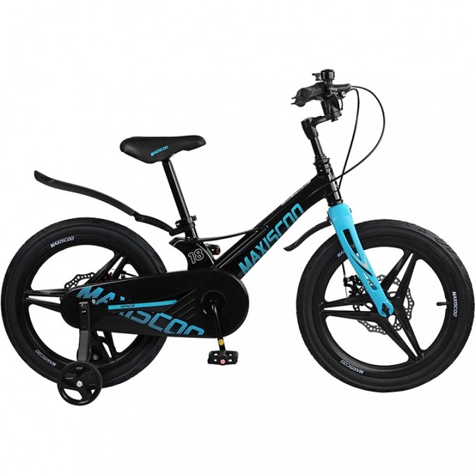 Велосипед 2-х колесный детский MAXISCOO "SPACE" (2023), Делюкс, 18", черный аметист MSC-S1822D