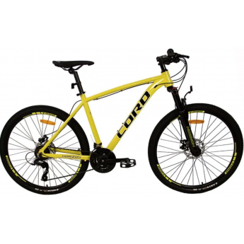Велосипед 2-х колесный MAXISCOO "CORD HORIZON" (2023), 21 Скорость, 27.5", Ростовка 19'', Желтый