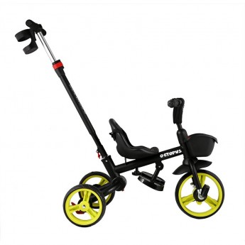 Велосипед 3-х колесный детский MAXISCOO "OCTOPUS" (2021), складной, с ручкой управления, салатовый