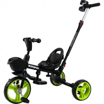 Велосипед 3-х колесный детский MAXISCOO "OCTOPUS" (2023), складной, с ручкой управления, черный