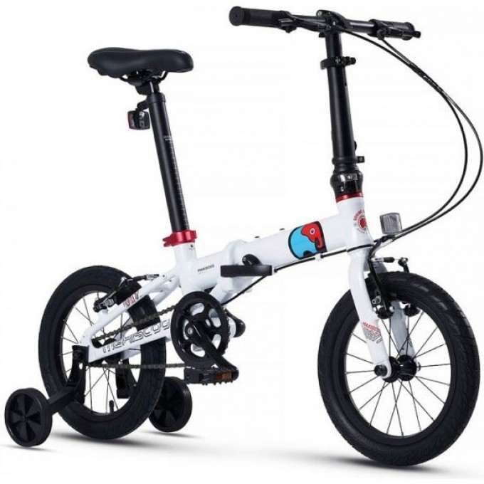 Велосипед детский складной MAXISCOO "S007" PRO 14'' Белый (2024) MSC-007-1406P