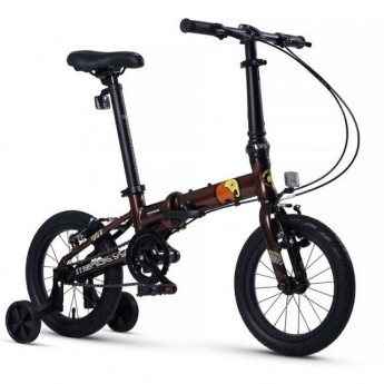 Велосипед детский складной MAXISCOO "S007" PRO 14'' Бронза (2024)