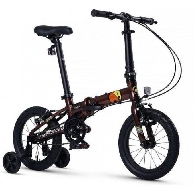 Велосипед детский складной MAXISCOO "S007" PRO 14'' Бронза (2024) MSC-007-1409P