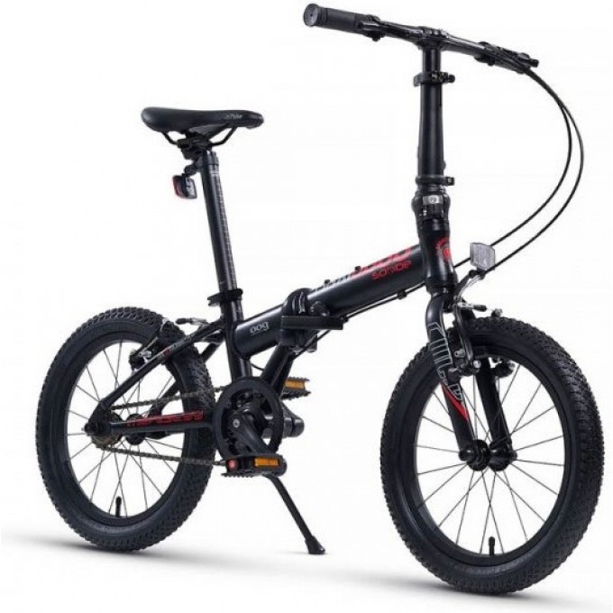 Велосипед детский складной MAXISCOO "S009" 16'' Черный (2024) MSC-009-1601