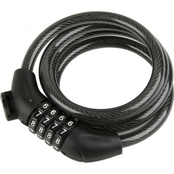 Замок велосипедный кодовый MAXISCOO 10х1200мм черный