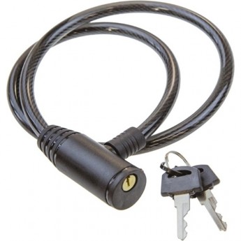 Замок велосипедный MAXISCOO 8*1200мм, чёрный тросик